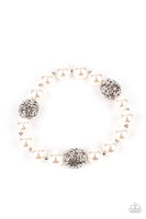 Upscale Whimsy - White Bracelet Paparazzi