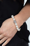 Upscale Whimsy - White Bracelet Paparazzi