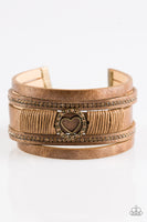 It Takes Heart - Brass Urban Bracelet Paparazzi
