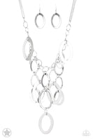 A Silver Spell Silver Blockbuster Necklace Paparazzi