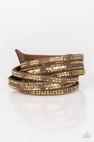 Rock Star Attitude - Brass Wrap Bracelet Paparazzi