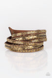 Rock Star Attitude - Brass Wrap Bracelet Paparazzi