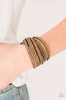 Rock Star Attitude - Brass Wrap Bracelet Paparazzi