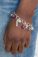 Lady Love Dove - Purple Charm Bracelet Paparazzi