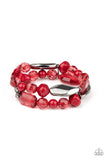 Rockin Rock Candy - Red Bracelet Paparazzi