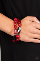 Rockin Rock Candy - Red Bracelet Paparazzi