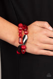 Rockin Rock Candy - Red Bracelet Paparazzi