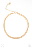 If You Dare - Gold Choker Necklace Paparazzi