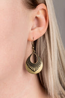 Totally Terrestrial - Brass Earrings Paparazzi