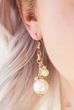 Timelessly Traditional - Gold Pearl Earrings Paparazzi