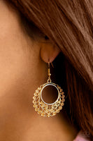 Grapevine Glamorous - Gold Earrings Paparazzi