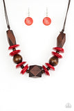 Pacific Paradise - Red Necklace Paparazzi