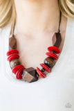 Pacific Paradise - Red Necklace Paparazzi