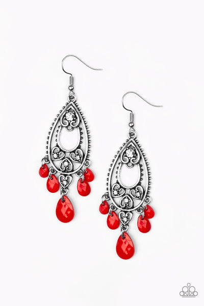 Fashion Flirt - Red Earrings Paparazzi