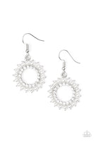 Wreathed In Radiance - White Pearl Earrings Paparazzi