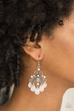 Dip It GLOW - White Earrings Paparazzi