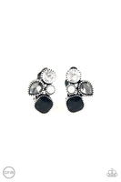 Super Superstar - Black Clip-on Earrings Paparazzi