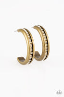 5th Avenue Fashionista - Brass Hoop Earrings Paparazzi