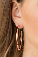 Plot Twist - Copper Earrings Paparazzi