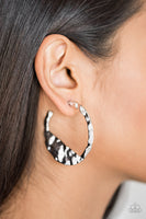 The BEAST Of Me - Silver Hoop Earring Paparazzi