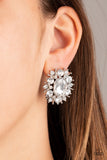 Serious Star Power - White Earrings Paparazzi