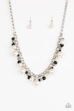 The Upstater - Black and White Pearl Necklace Paparazzi
