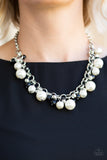 The Upstater - Black and White Pearl Necklace Paparazzi