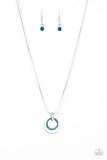 Front and CENTERED - Blue Necklace Paparazzi