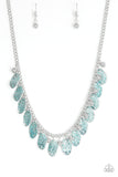 Vintage Gardens - Blue Necklace Paparazzi