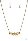 Leading Lady - Brass Necklace Paparazzi