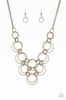 Ringing Off The Hook - Brass Necklace Paparazzi