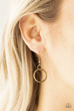 Warning Bells - Brass Necklace Paparazzi