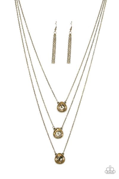 Once In A MILLIONAIRE - Brass Necklace Paparazzi