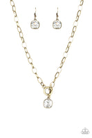 Dynamite Dazzle - Brass Necklace Paparazzi