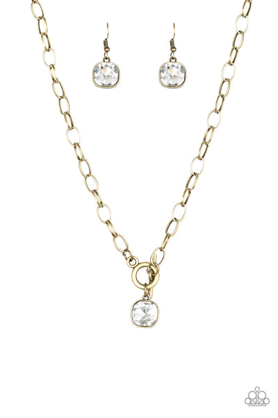 Dynamite Dazzle - Brass Necklace Paparazzi