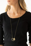 Abstract Aztec - Brass Necklace Paparazzi