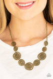 Your Own Free WHEEL - Brass Necklace Paparazzi