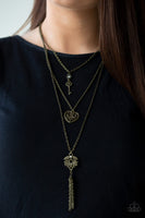 Love Opens All Doors - Brass Necklace Paparazzi - Incoming