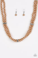 Put On Your Party Dress - Brown Necklace Paparazzi