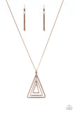 TRI Harder - Copper Necklace Paparazzi