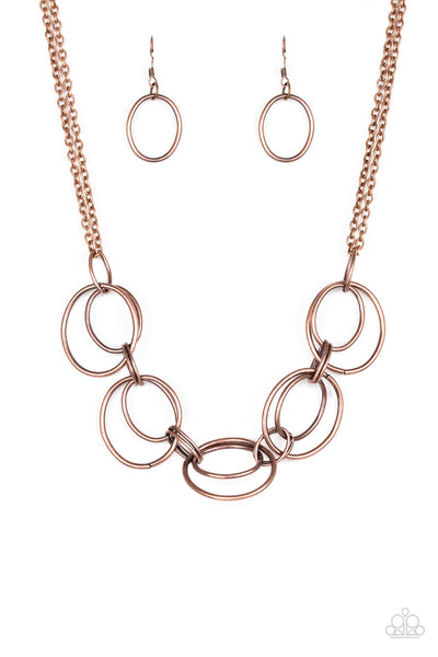 Urban Orbit - Copper Necklace Paparazzi