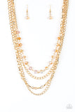 Extravagant Elegance - Gold Necklace Paparazzi