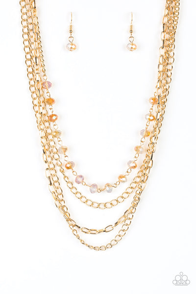 Extravagant Elegance - Gold Necklace Paparazzi