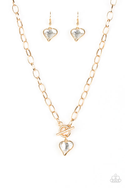 Princeton Princess - Gold Heart Necklace Paparazzi