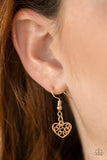 Another Love Story - Gold Heart Necklace Paparazzi