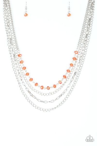 Extravagant Elegance - Orange Necklace Paparazzi