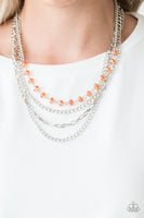 Extravagant Elegance - Orange Necklace Paparazzi