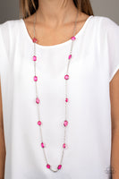 Glassy Glamorous - Pink Necklace Paparazzi