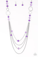 Bubbly Bright - Purple Necklace Paparazzi