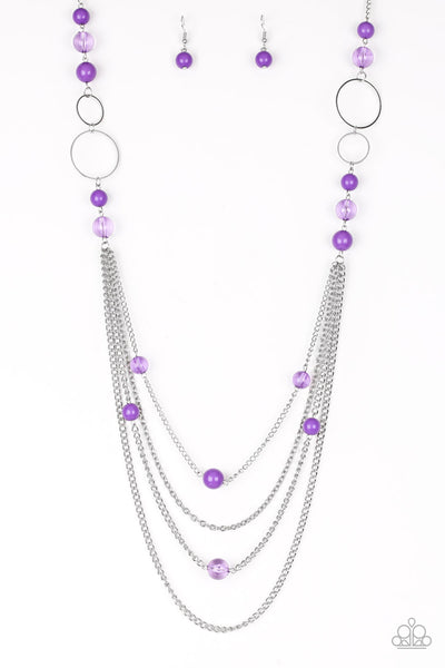 Bubbly Bright - Purple Necklace Paparazzi